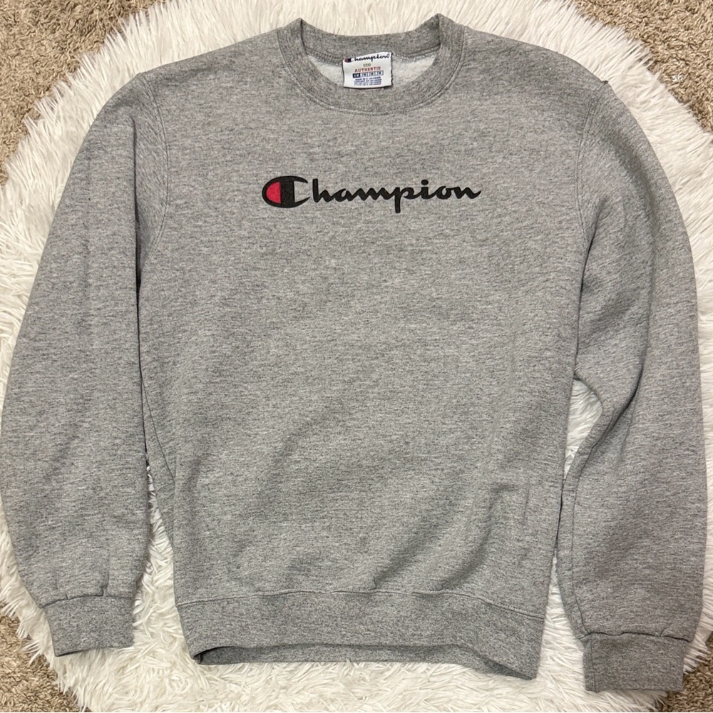 Champion Youth Crewneck Gray Sweater - Picture 1 of 2